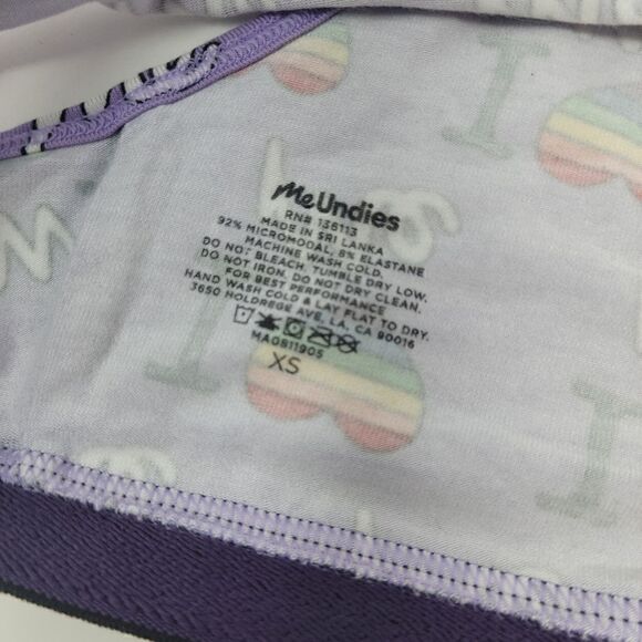 NEW MeUndies Lot of 2 I Heart Me T-Back Bralette Women's Size XSmall - Picture 2 of 4